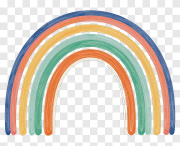 Rainbow With Brushstroke Texture PNG