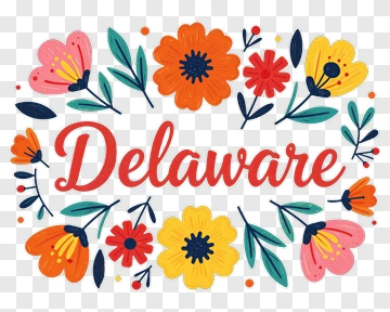 Delaware Flower Illustration PNG