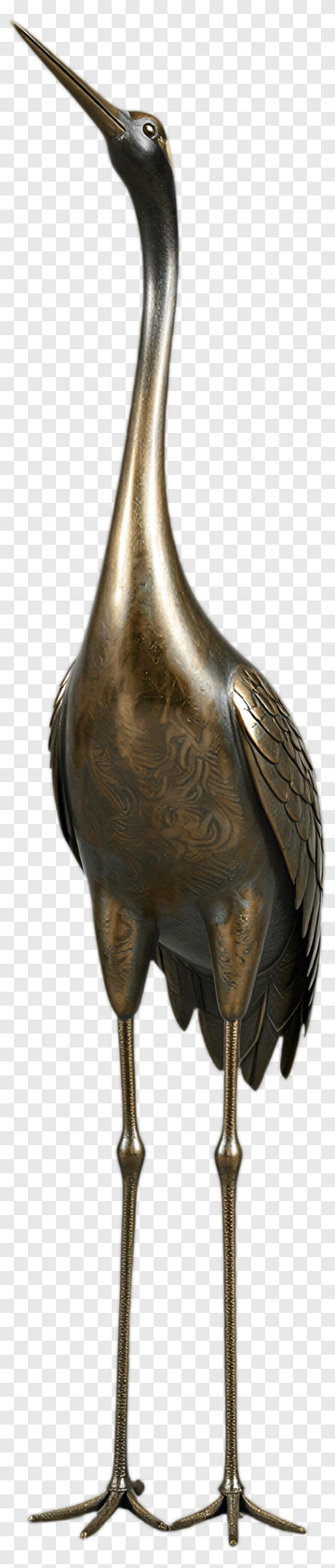 Bronze Heron Sculpture PNG