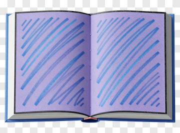 Open Book With Blue Line Illustrations PNG