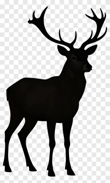 Black Deer Silhouette PNG