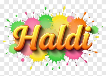 Haldi Text Design PNG