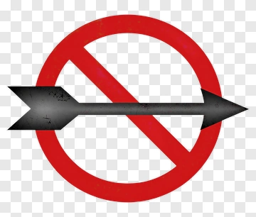 No Arrow Prohibition Sign PNG