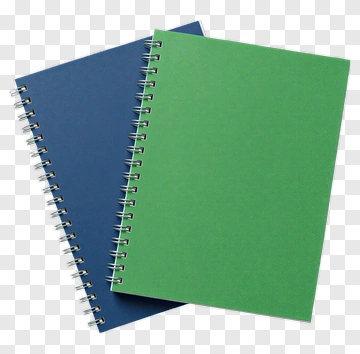 Blue And Green Spiral Notebooks PNG