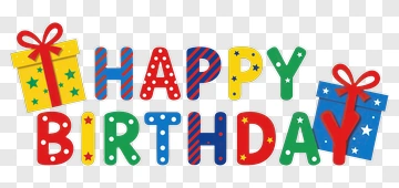 Happy Birthday Banner With Gift Boxes PNG