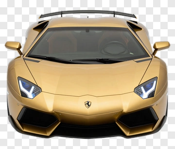 Gold Lamborghini Sports Car PNG