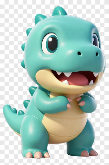 Cute Cyan Dinosaur PNG