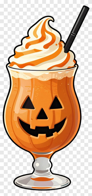 Halloween Pumpkin Cup Drink PNG