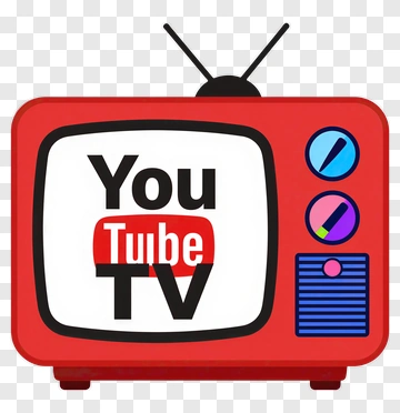Retro Television With YouTube TV Logo PNG