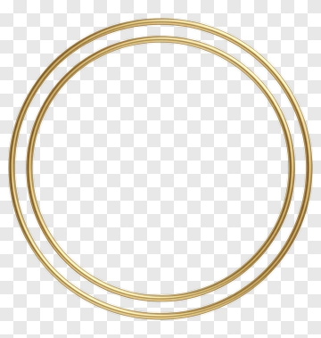 Gold Double Circle Ring PNG