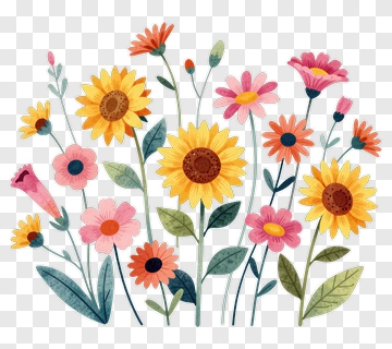 Watercolor Floral Arrangement PNG