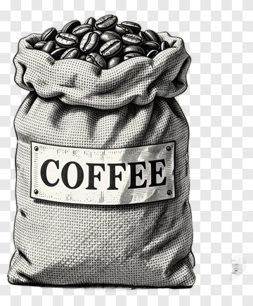 Coffee Bean Bag Illustration PNG