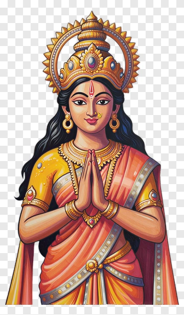 Devi In Traditional Attire PNG