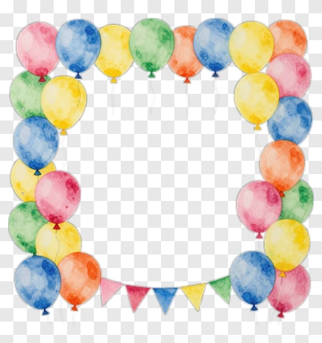 Colorful Balloons And Party Banner PNG