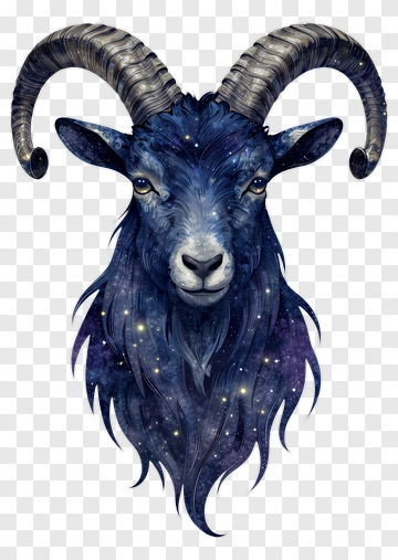 Celestial Ram With Starfield PNG