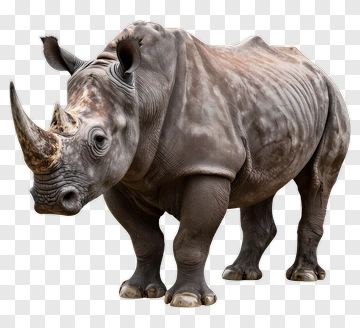 Rhino In Realistic Style PNG