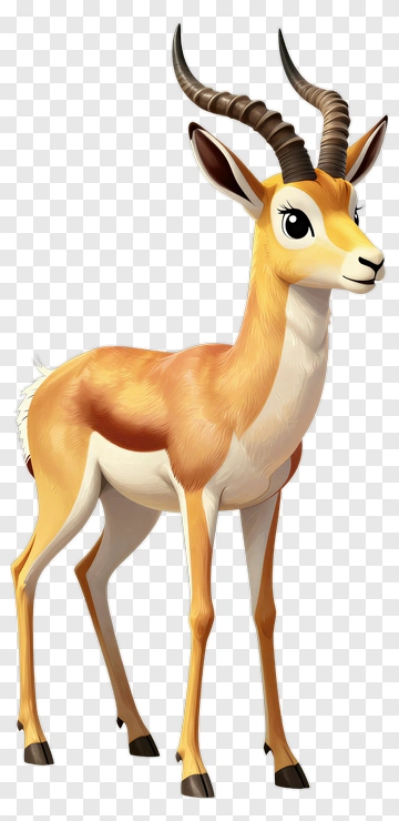 Cartoon Antelope PNG