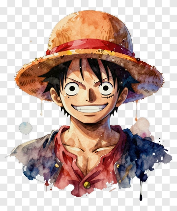 Luffy In Watercolor Style PNG