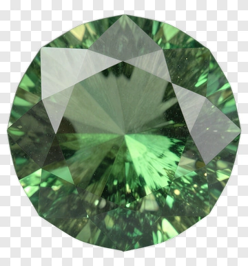 Round Cut Green Gemstone PNG