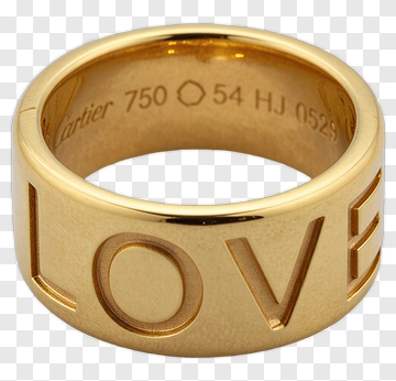 Gold Love Ring PNG