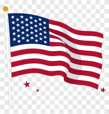 American Flag With Stars PNG
