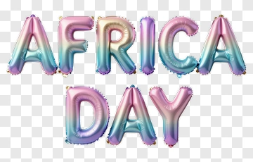 African Day Balloon Letters PNG