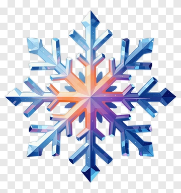 Iridescent Snowflake PNG