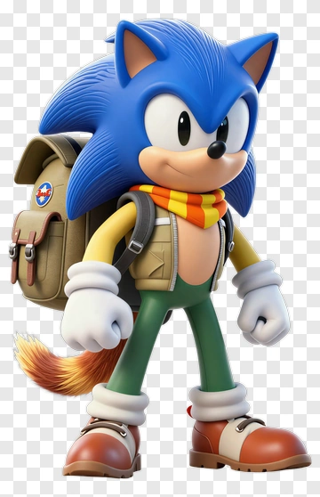 Sonic The Hedgehog In Adventure Gear PNG