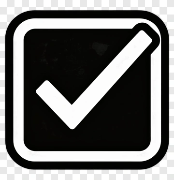 Black And White Checkmark Icon PNG
