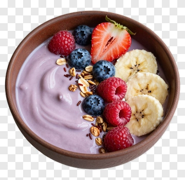 Smoothie Bowl With Fresh Berries And Banana PNG
