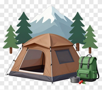 Camping Gear Setup PNG