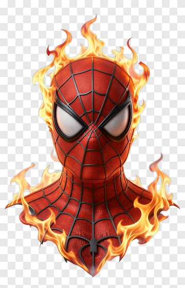 Spider-Man In Flames PNG