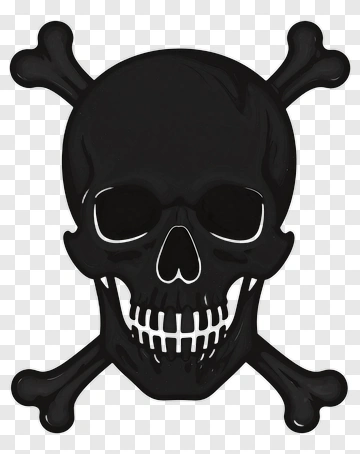 Black Skull And Crossbones PNG