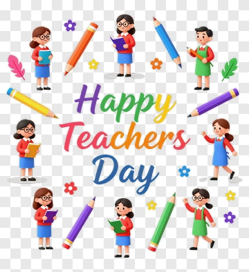 Happy Teachers Day Illustration PNG