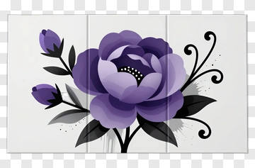 Purple Flower Artwork PNG
