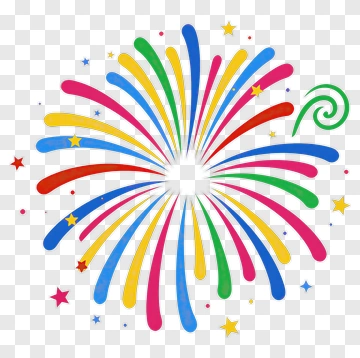 Colorful Firework Explosion PNG