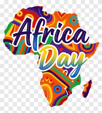 Africa Day Colorful Map Design PNG