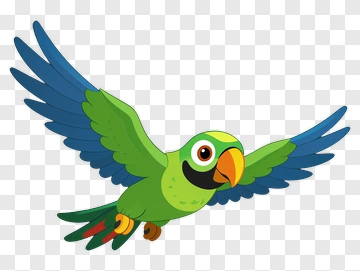 Flying Parrot PNG