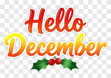 Hello December Holiday Greeting PNG