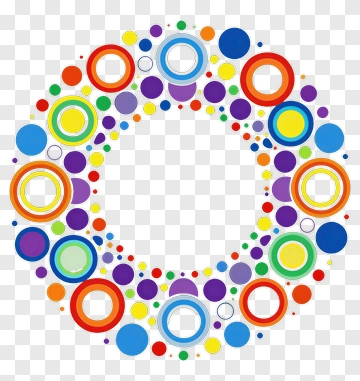 Colorful Circle Pattern Ring PNG