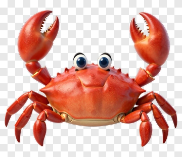 Cute Red Crab PNG