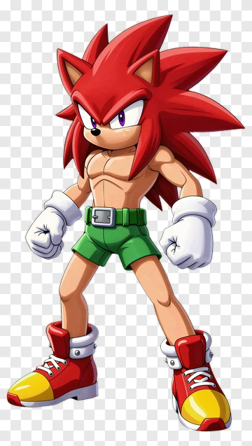 Red Hedgehog Character PNG