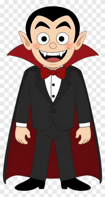Cartoon Vampire Character PNG