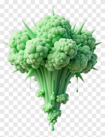 3D Realistic Broccoli PNG