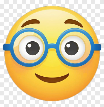 Smiling Face With Blue Glasses PNG