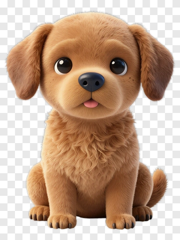 Cute Brown Puppy PNG