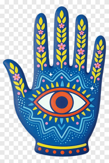 Hamsa Hand With Eye Symbol PNG
