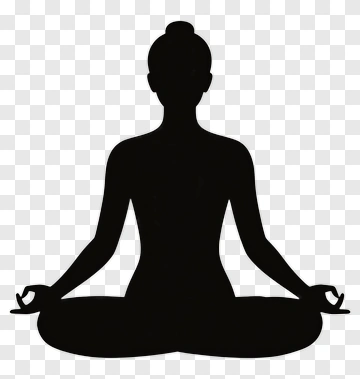 Silhouette Of A Person Meditating PNG