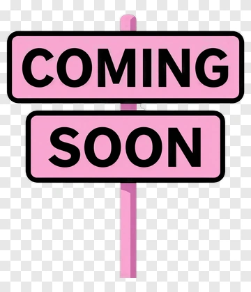Pink Coming Soon Sign PNG