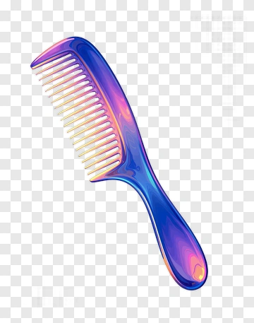 Iridescent Hair Comb PNG